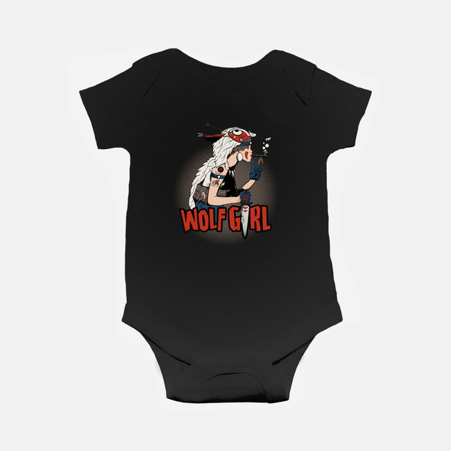 Wolf Girl-baby basic onesie-beware1984