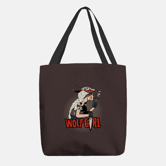 Wolf Girl-none basic tote-beware1984