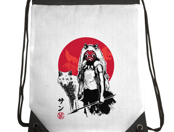 Wolf Girl Sumi-e