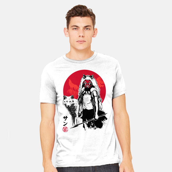 Wolf Girl Sumi-e-mens heavyweight tee-DrMonekers