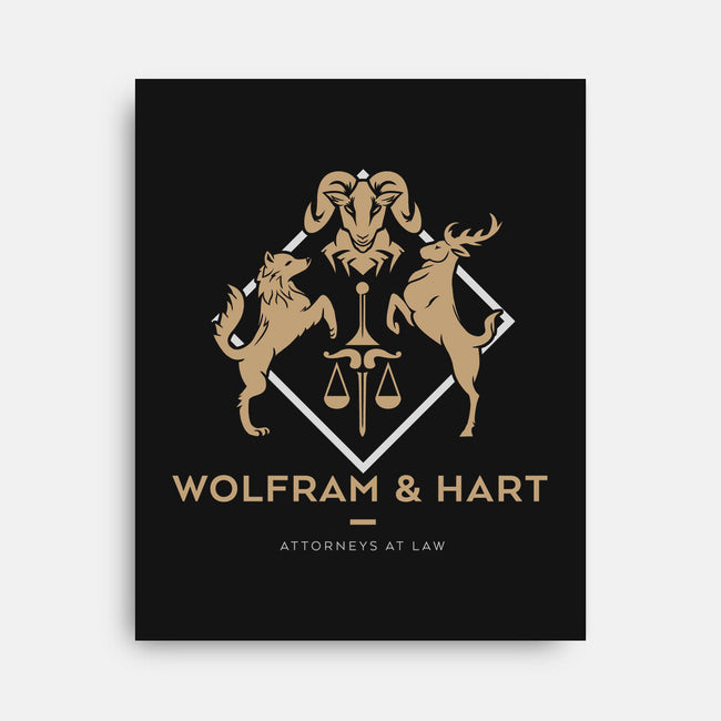 Wolfram & Hart-none stretched canvas-xMitch