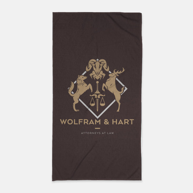 Wolfram & Hart-none beach towel-xMitch