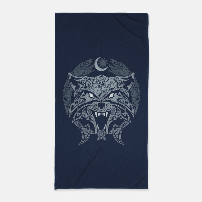 Wolves of Ragnarok-none beach towel-RAIDHO