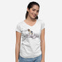 Woman's Best Friends-womens v-neck tee-DoOomcat