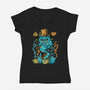 Wonderland Impressions-womens v-neck tee-Letter_Q