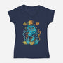 Wonderland Impressions-womens v-neck tee-Letter_Q
