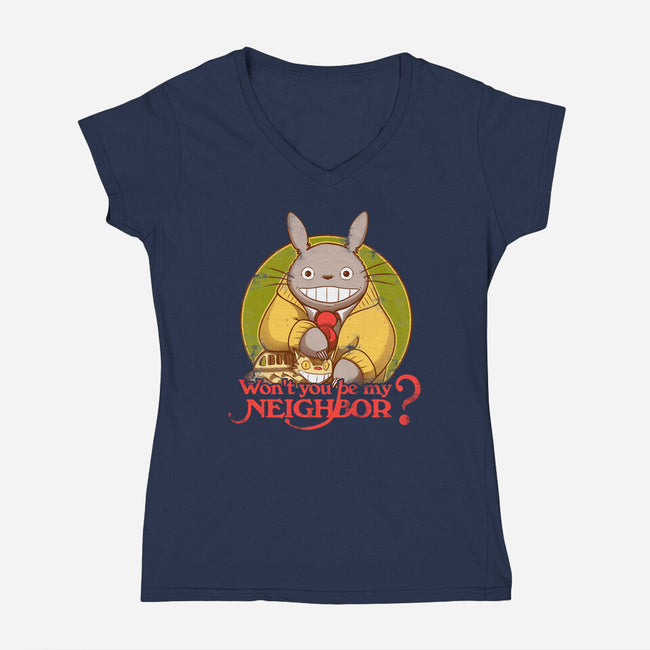 Won't You be My Neighbor-womens v-neck tee-KindaCreative
