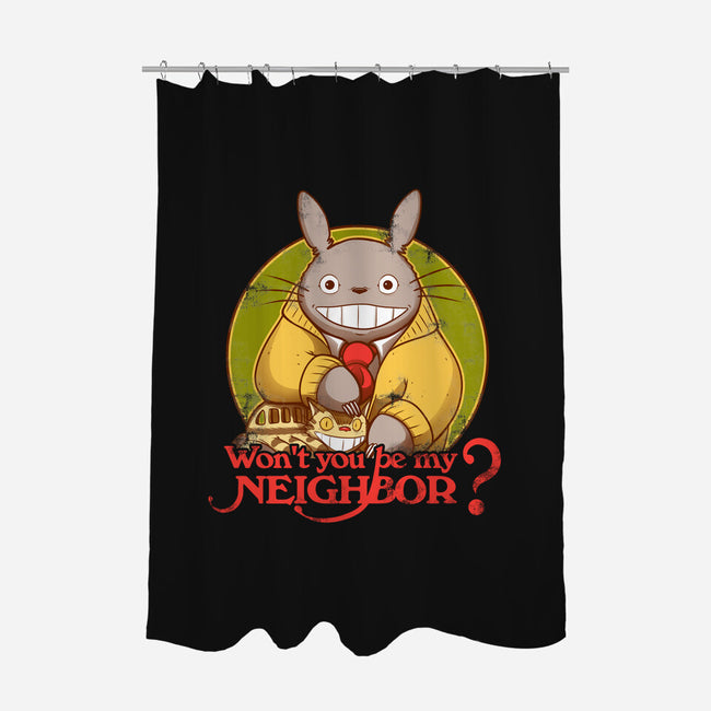 Won't You be My Neighbor-none polyester shower curtain-KindaCreative