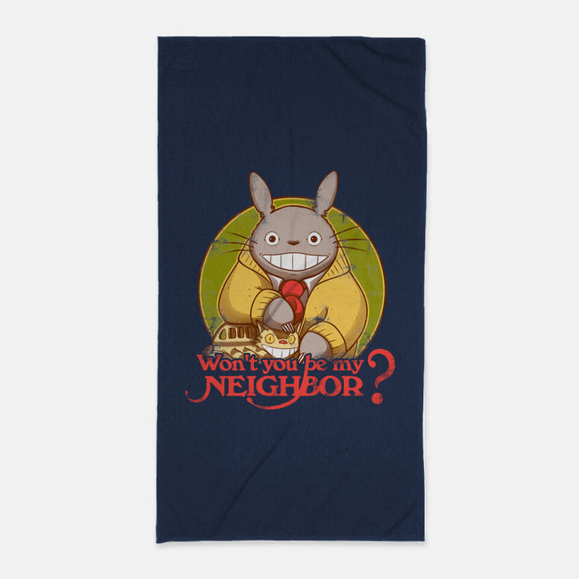 Won't You be My Neighbor-none beach towel-KindaCreative