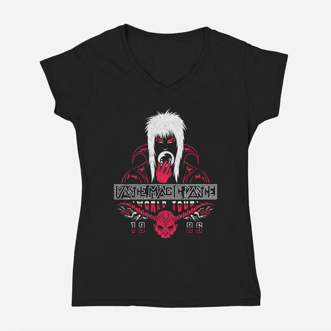 World Tour 1986-womens v-neck tee-KatHaynes