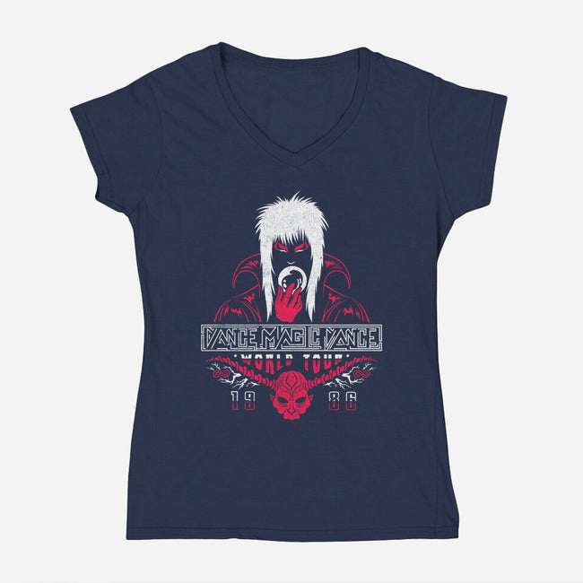 World Tour 1986-womens v-neck tee-KatHaynes