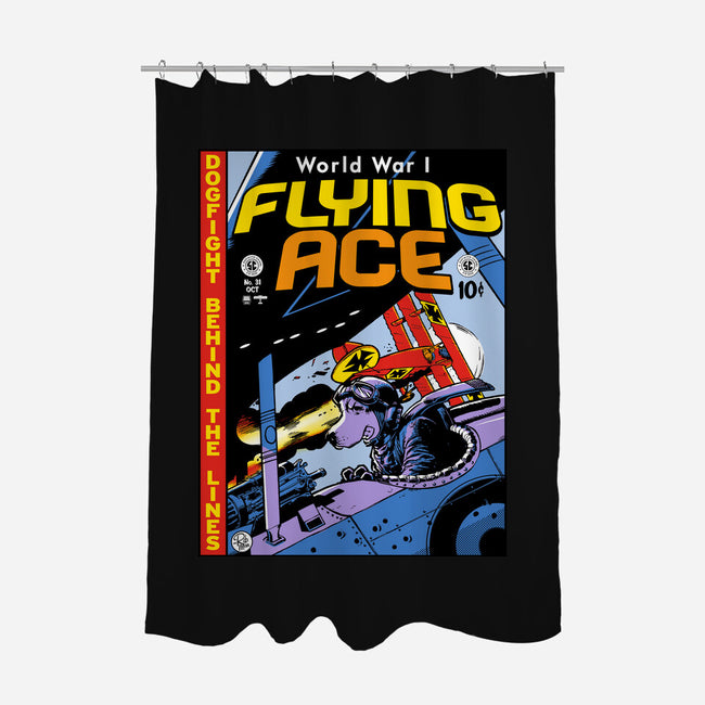 World War I Flying Ace-none polyester shower curtain-Captain Ribman