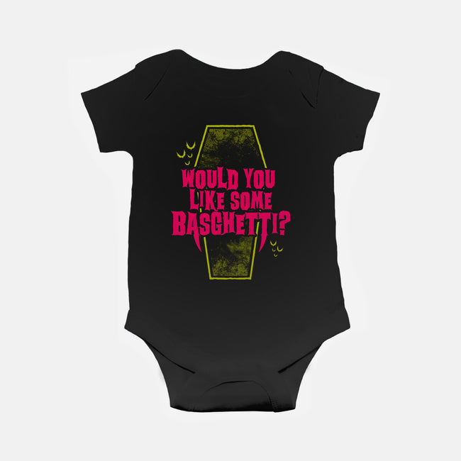 Would You Like Some Basghetti?-baby basic onesie-Nemons