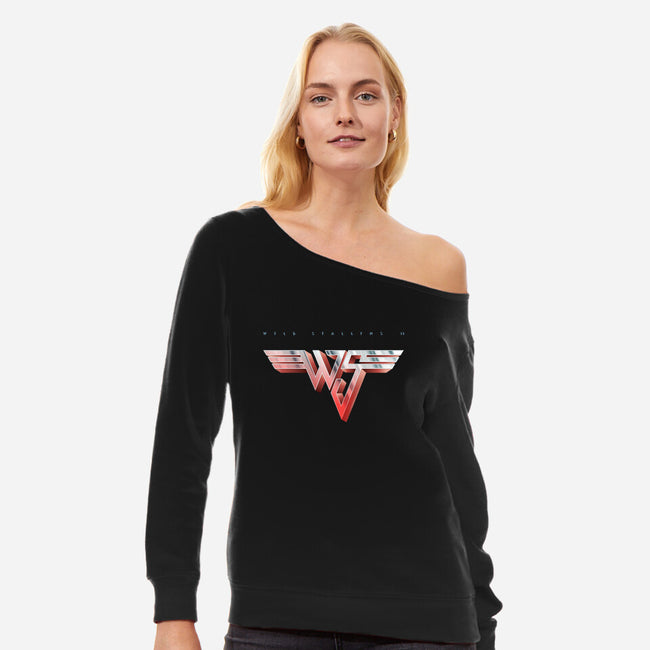 Wyld Stallyns II-womens off shoulder sweatshirt-Retro Review