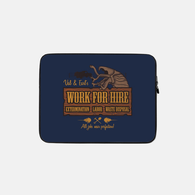 Val & Earl's Work for Hire-none zippered laptop sleeve-beware1984