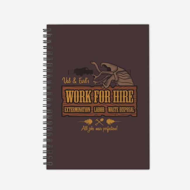 Val & Earl's Work for Hire-none dot grid notebook-beware1984
