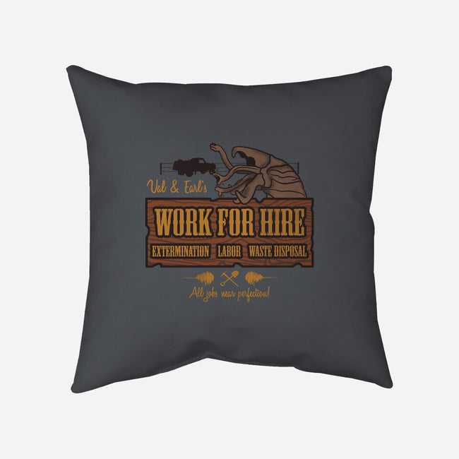 Val & Earl's Work for Hire-none non-removable cover w insert throw pillow-beware1984