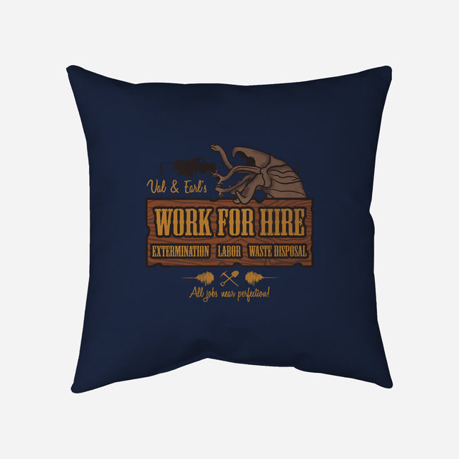 Val & Earl's Work for Hire-none removable cover w insert throw pillow-beware1984