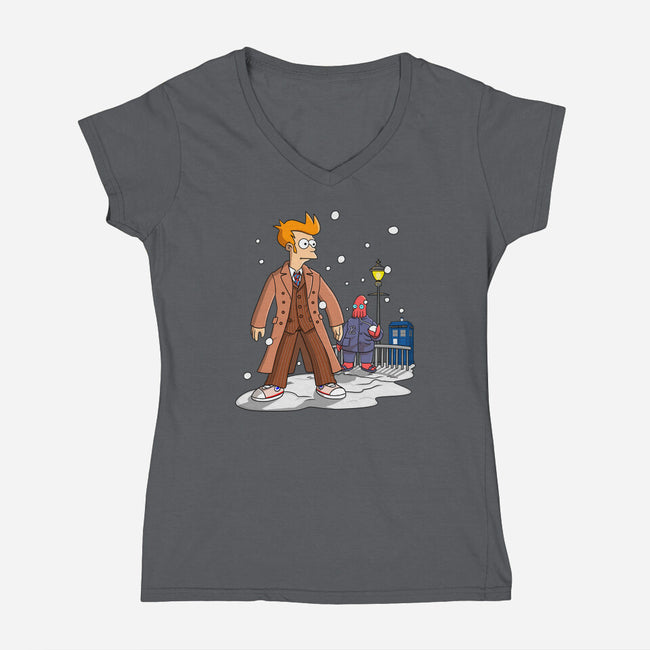 Vale Frycem-womens v-neck tee-saqman