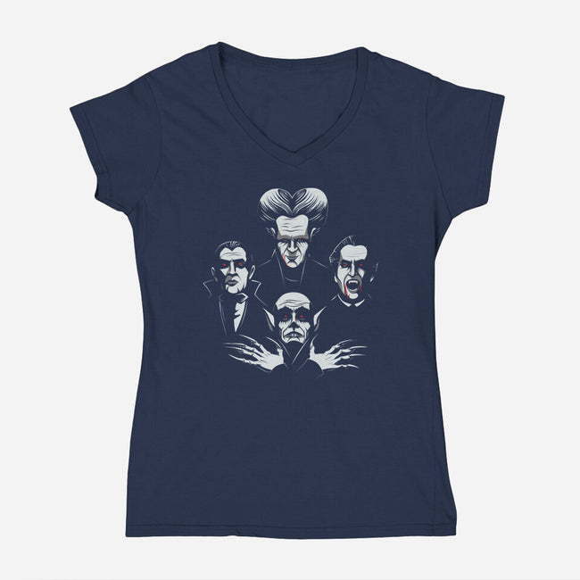 Vampire Rhapsody-womens v-neck tee-Guillercraist