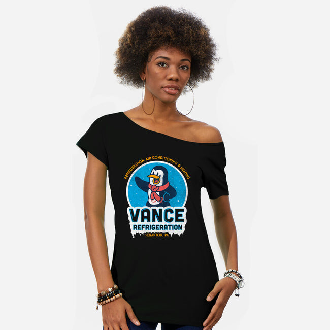 Vance Refrigeration-womens off shoulder tee-Beware_1984