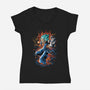 Vegito-womens v-neck tee-coldfireink