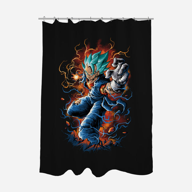 Vegito-none polyester shower curtain-coldfireink