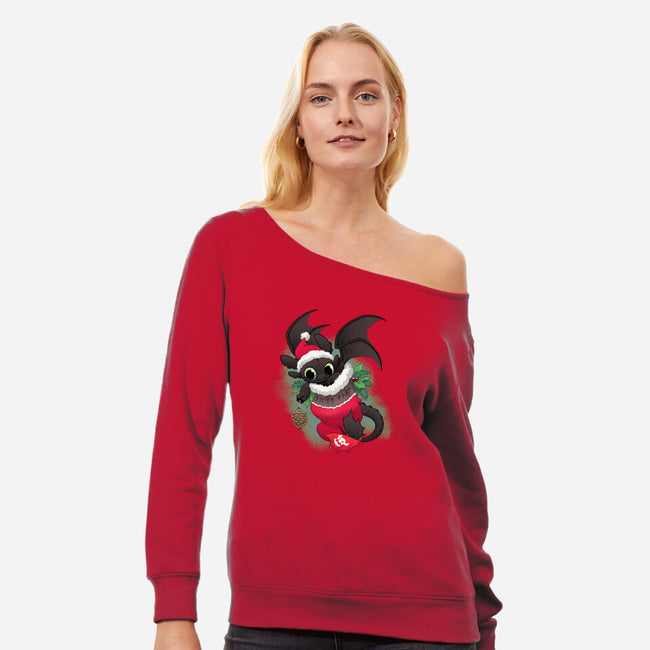 Viking's Stocking Stuffer-womens off shoulder sweatshirt-DoOomcat