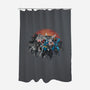 Villains Atop a Skyscraper-none polyester shower curtain-Skullpy