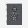 Vintage Robot-none dot grid notebook-wotto