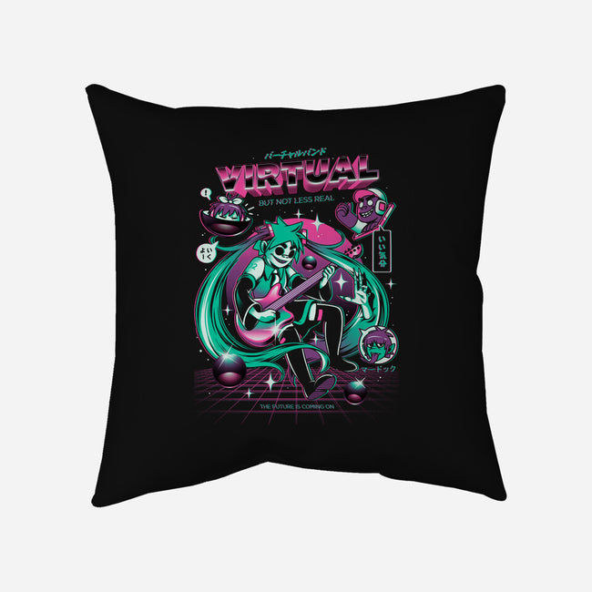 Virtual Band-none removable cover w insert throw pillow-ilustrata