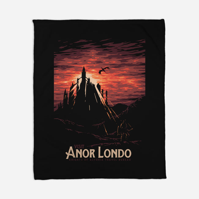 Visit Anor Londo-none fleece blanket-Mathiole