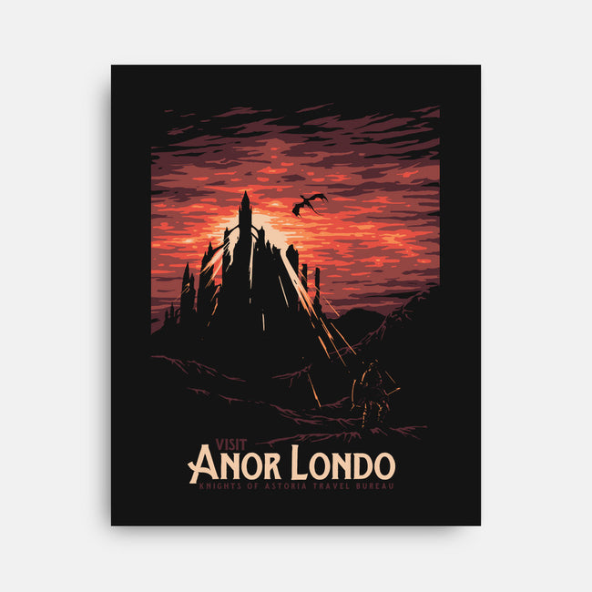 Visit Anor Londo-none stretched canvas-Mathiole