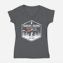 Visit Hawkins-womens v-neck tee-waltermck