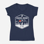 Visit Hawkins-womens v-neck tee-waltermck