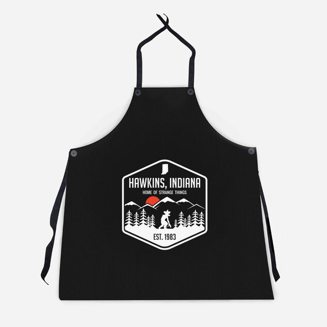 Visit Hawkins-unisex kitchen apron-waltermck