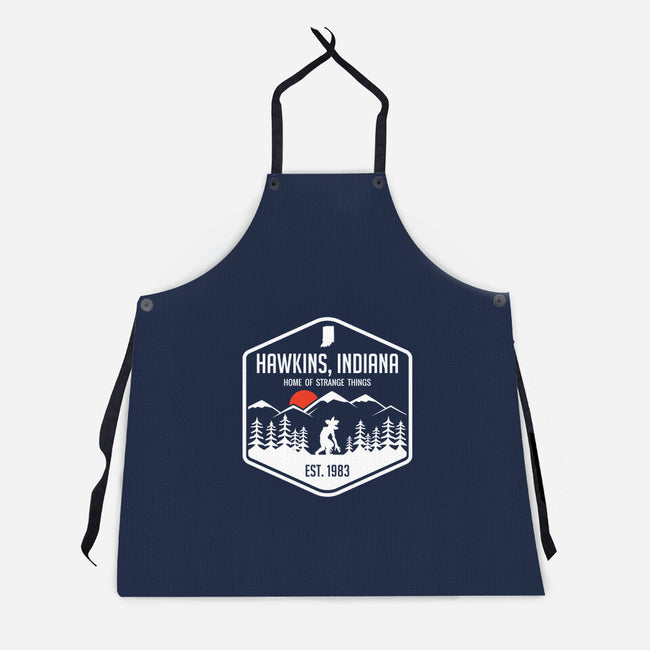 Visit Hawkins-unisex kitchen apron-waltermck