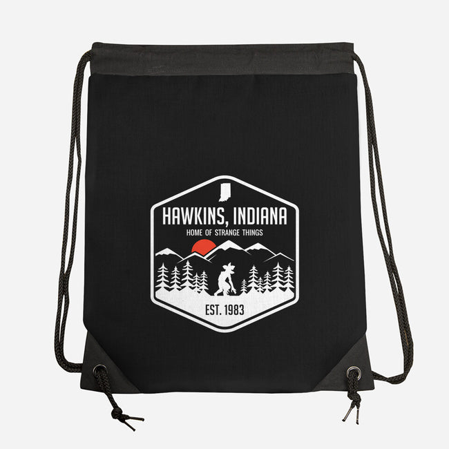 Visit Hawkins-none drawstring bag-waltermck