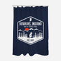 Visit Hawkins-none polyester shower curtain-waltermck