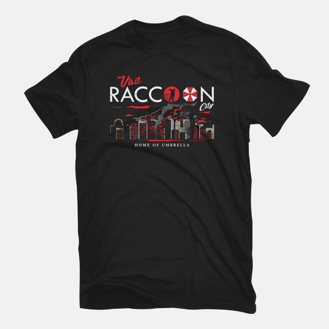 Visit Raccoon City-mens heavyweight tee-arace