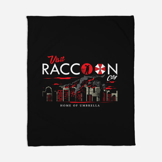 Visit Raccoon City-none fleece blanket-arace
