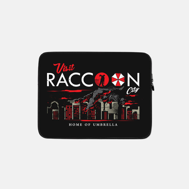 Visit Raccoon City-none zippered laptop sleeve-arace