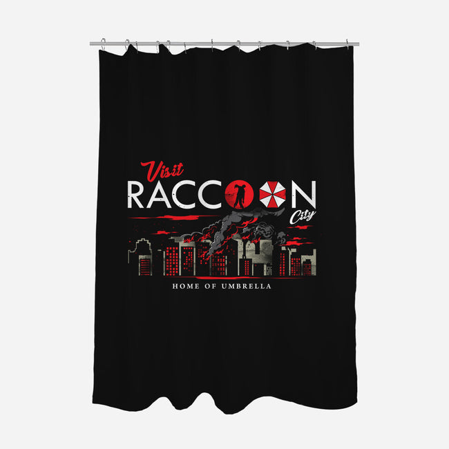 Visit Raccoon City-none polyester shower curtain-arace