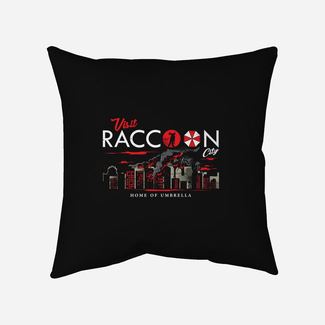 Visit Raccoon City-none removable cover w insert throw pillow-arace
