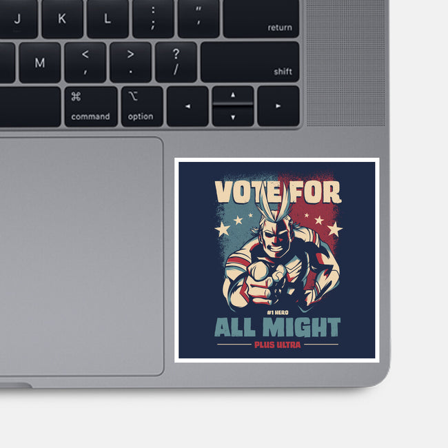 Vote for Plus Ultra!-none glossy sticker-nerduniverse