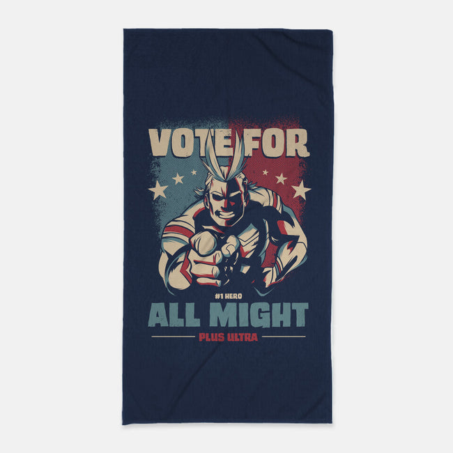 Vote for Plus Ultra!-none beach towel-nerduniverse