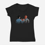 Vulcan Salute-womens v-neck tee-Naolito