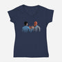Vulcan Salute-womens v-neck tee-Naolito