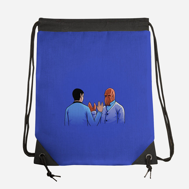 Vulcan Salute-none drawstring bag-Naolito