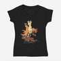Unfinished Ruin-womens v-neck tee-Adams Pinto